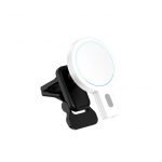Wireless Magnetic Car Charger 15W Fast Charging Compatible iPhone 12, iPhone 12 Pro and iPhone 12 Pro Max - 973 - White