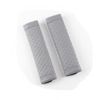 Leather car seat belt pouch suitable for all types of cars - RS01 - Grey - Image 2