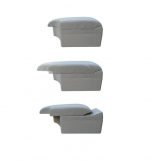 Car Console & Leather armrest two levels for storing things and 4 USB ports & Cup Holder , background, different levels of hand rest while driving, for all cars - CON-02 - Gray - Image 4