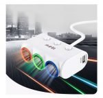 Lighter Power Adapter 120 W - 3 Port & 2 USB Charging outputs - FB300 - White - Image 5