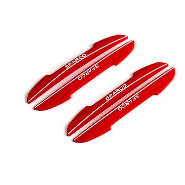 Car Door Protection 4 Pieces Bumper Set for all Cars - 6118 - Red