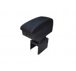 Car Console & Leather armrest two levels for storing things and 4 USB ports & Cup Holder , background, different levels of hand rest while driving, for all cars - CON-03 - Black