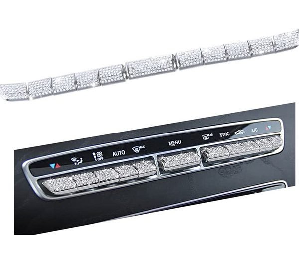 Air conditioning control buttons cover For Mercedes C 2015-2018 ( 11 Pieces )