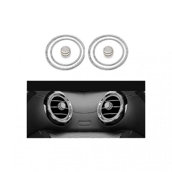External frame for the air conditioning hole For Mercedes E Class 2016-2018 ( 6 Pieces ) / Silver Color