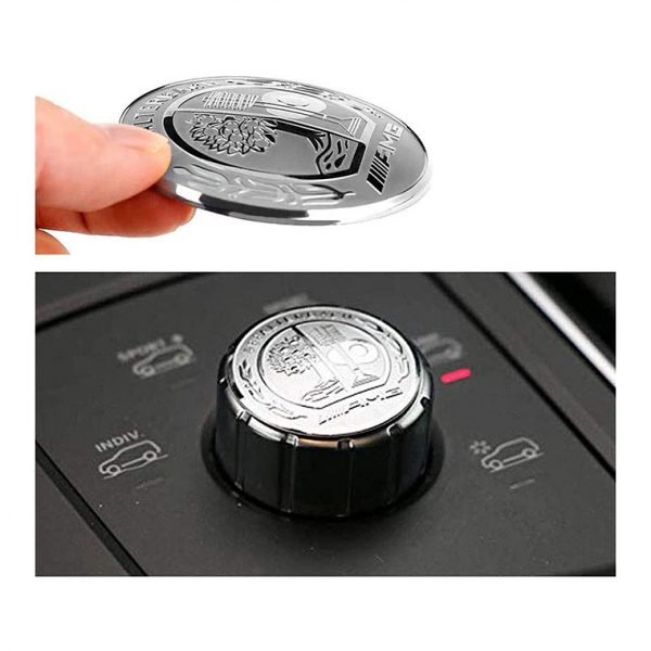Cover Multimedia button decoration For Mercedes C 2008-2014 / Silver Color