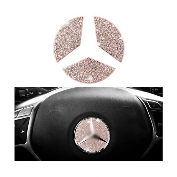 اكسسوار لتزين شعار الدركسيون مناسب لسيارات مرسيدس  New E Class 2016-2019 / لون روز جولد