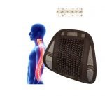 Comfortable and elegantly embroidered wood medical back 42X41 cm for a car, home or office chair - C-WR02 - Dark Brown & Brown - Image 2