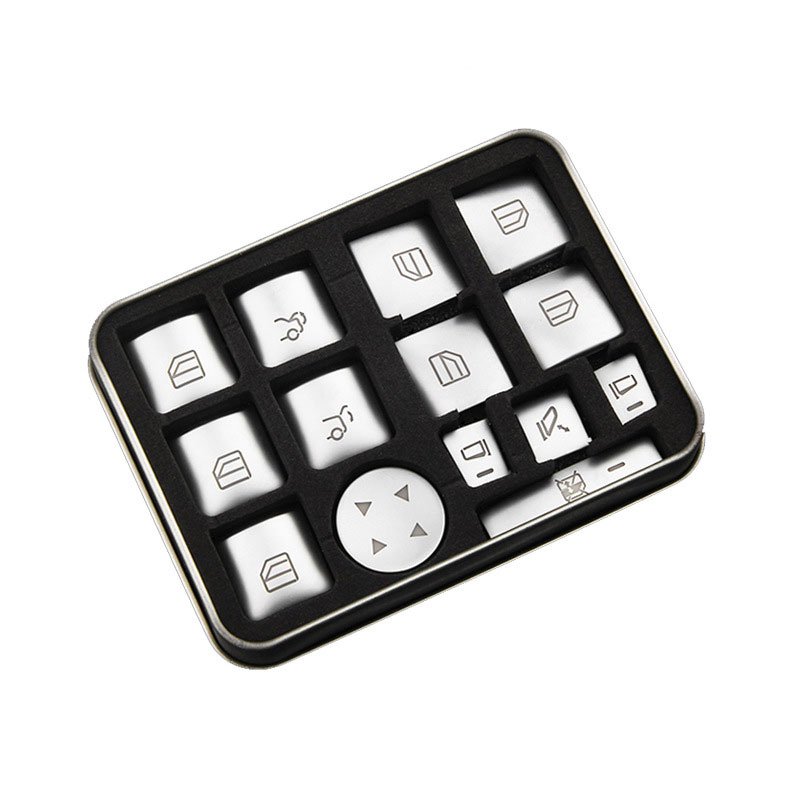 Hc40bc4edc92640ecba8a45f612825ea5n غطاء مجموعة ازرار التحكم في زجاج السيارة والمرايا الجانبية متوافق مع سيارات مرسيدس GLA من موديل 2016 الى 2019 - الصورة 1