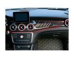 ⁦غطاء تزيين تابلوه السيارة متوافق مع سيارات مرسيدس GLA - CLA - A-class - B-class من موديل 2016 الى 2019 - لون كاربون في خط احمر⁩ - الصورة ⁦3⁩