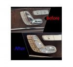 Cover car seat control buttons For Mercedes E 2019-2020 ( 8 Pieces ) / Silver Color - Image 3