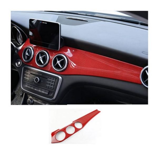 Car Dashboard Decoration Cover Compatible with Mercedes GLA - CLA - A-class - B-class cars from 2016 to 2019 - Red Color