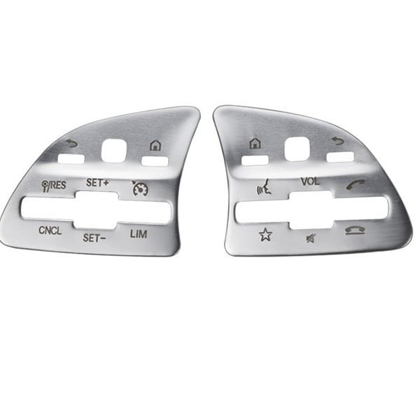 Cover for the control buttons in the car wheel For Mercedes  A Class 2020 /  Silver Color