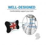 Car Leather Head and Neck Support Set of 2 Pieces - CFSJ-0 - England Flag - Image 3