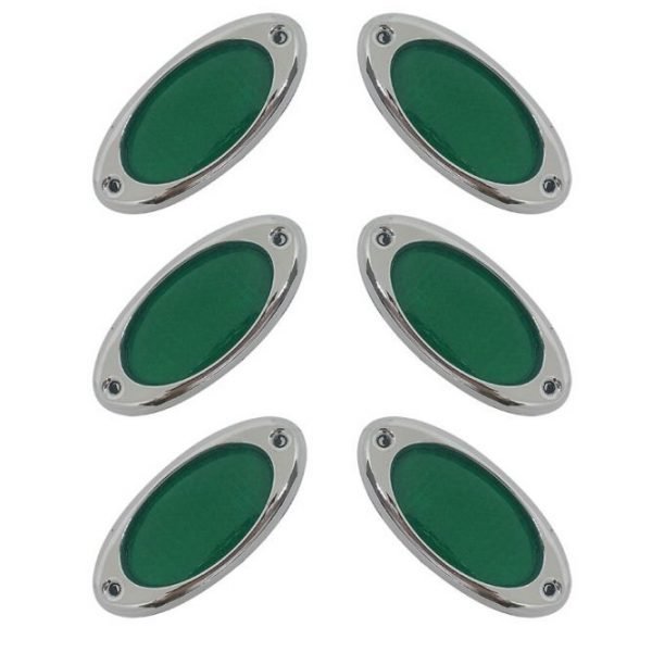 Reflectors 6 pieces sticky for all cars - HS-613 - Green Color