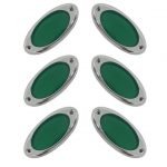 Reflectors 6 pieces sticky for all cars - HS-613 - Green Color