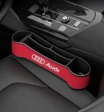 Car Seat Side Organizer and Cup Holder Multifunctional 2 Piece for Audi- CSB - Red - Image 2