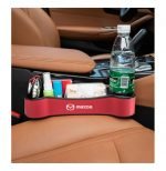 Car Seat Side Organizer and Cup Holder Multifunctional 2 Piece for Mazda - CSB - Red