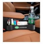 Car Seat Side Organizer and Cup Holder Multifunctional 2 Piece for Land Rover - CSB - Black