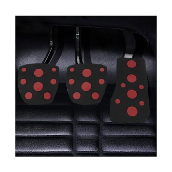 Car pedal set 3 pieces non-slip and sporty shape for regular transmission cars - CS-073