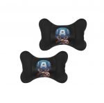 Car Leather Head and Neck Support Set of 2 Pieces - CFSJ-0 - iron man