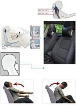 Car Leather Head and Neck Support Set of 2 Pieces - CFSJ-0 - Shark - Image 2