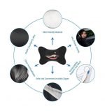 Car Leather Head and Neck Support Set of 2 Pieces - CFSJ-0 - Shark - Image 3