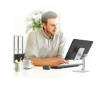 Desktop Foldable Stand For Mobile - MQ100- White - Image 3