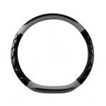 Leather Car Steering Wheel Cover - CW10 - Black & Gray