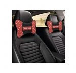 Car Leather Head and Neck Support Set of 2 Pieces - CFSJ-0 - Supreme Red - Image 2