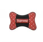 Car Leather Head and Neck Support Set of 2 Pieces - CFSJ-0 - Supreme Red - Image 4