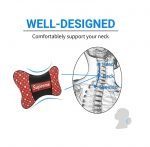Car Leather Head and Neck Support Set of 2 Pieces - CFSJ-0 - Supreme Red - Image 5