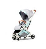 Baby Stroller Easily foldable baby stroller with four wheel wide base - LZD A8188 - Green x Gray