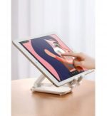Desktop Foldable Stand For Mobile and Tablet - Z1 - White - Image 4
