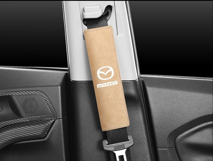 gkfvfghvck (5) Car seat belt pouch 2 Piece for Mazda - TK500 - Beige - Image 1
