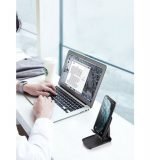 Desktop Foldable Stand For Mobile and Tablet - Z1 - Black - Image 3