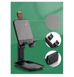 Desktop Foldable Stand For Mobile and Tablet - Z1 - Black - Image 7