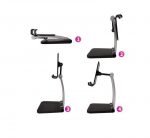 Desktop Foldable Stand For Mobile and Tablet - Q009 - Black - Image 6