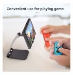 Desktop Foldable Stand For Mobile and Tablet - Q009 - Black - Image 8