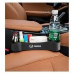 Car Seat Side Organizer and Cup Holder Multifunctional 2 Piece for Mazda - CSB - Black