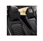 Car Leather Head and Neck Support Set of 2 Pieces - AM-06 - Black - Image 3