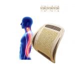 Comfortable and elegantly embroidered wood medical back 42X41 cm for a car, home or office chair - C-WR01 - off White - Image 3
