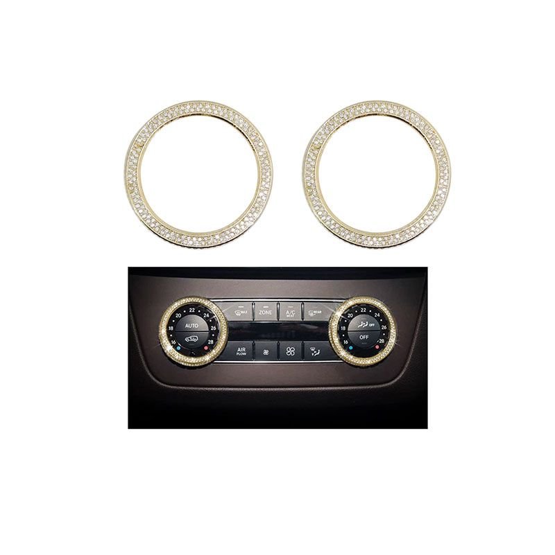 61AQD2-1lHL Cover Air conditioning control button For Mercedes GLE 2015-2017 Large ( 2 Pieces ) / Gold Color - Image 1