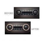 Cover Air conditioning control button For Mercedes  C Class 2008-2014 Large ( 2 Pieces )  /  Rose Gold Color - Image 2