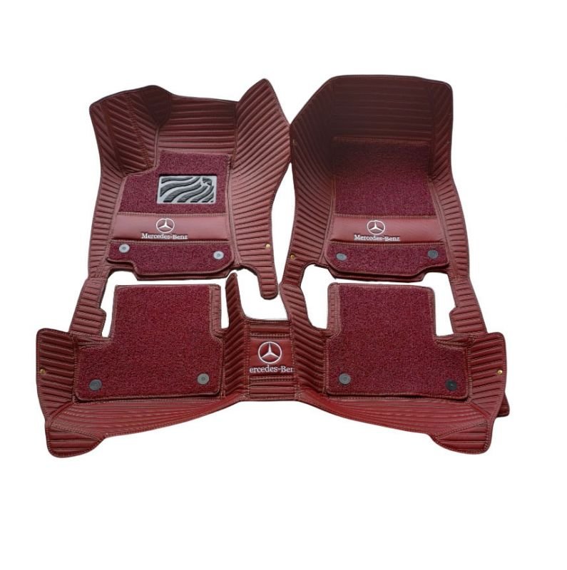 7-PhotoRoom Car Mats High Quality Materials for MERCEDES W205 C 2016 - 2020 / Red Color - Image 1