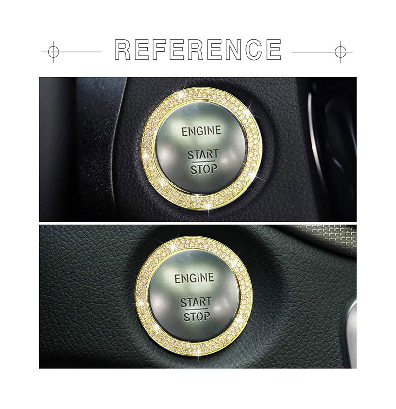 71191yUU1LL Engine start button switch frame For Mercedes New C Class 2016-2019 / Gold Color - Image 1