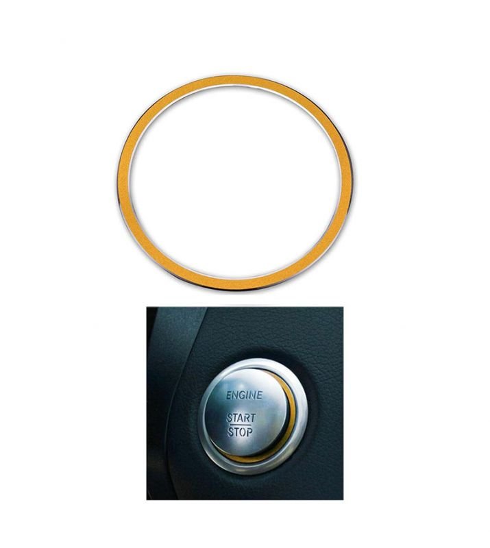 71tkg7LOUQL Engine start button cover For Mercedes GLA 2016-2019 / Gold Color - Image 1