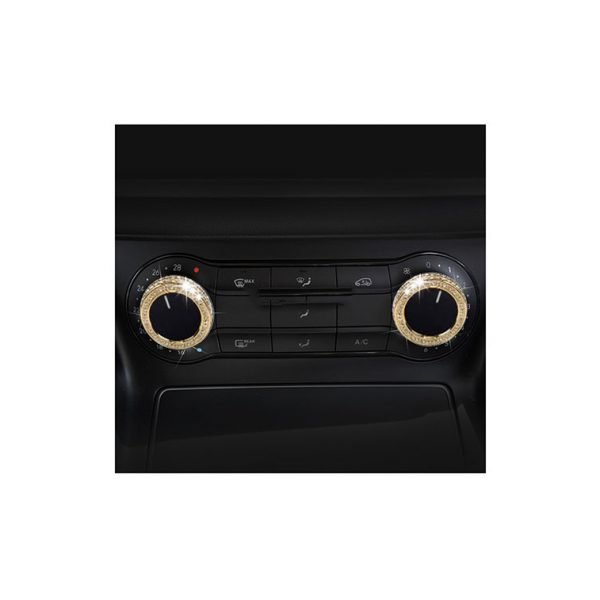 Cover Air conditioning control button For Mercedes  GLA 2016-2019 ( 2 Pieces )  /  Gold Color