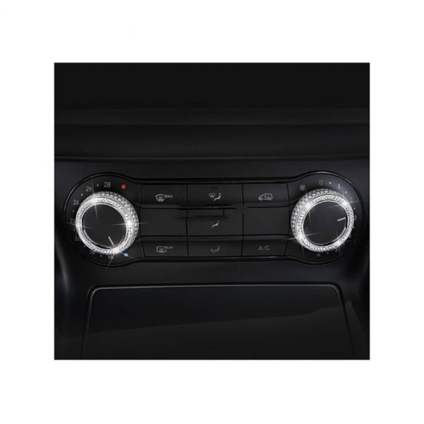 Cover Air conditioning control button For Mercedes  GLA 2016-2019 ( 2 Pieces )  /  Silver Color