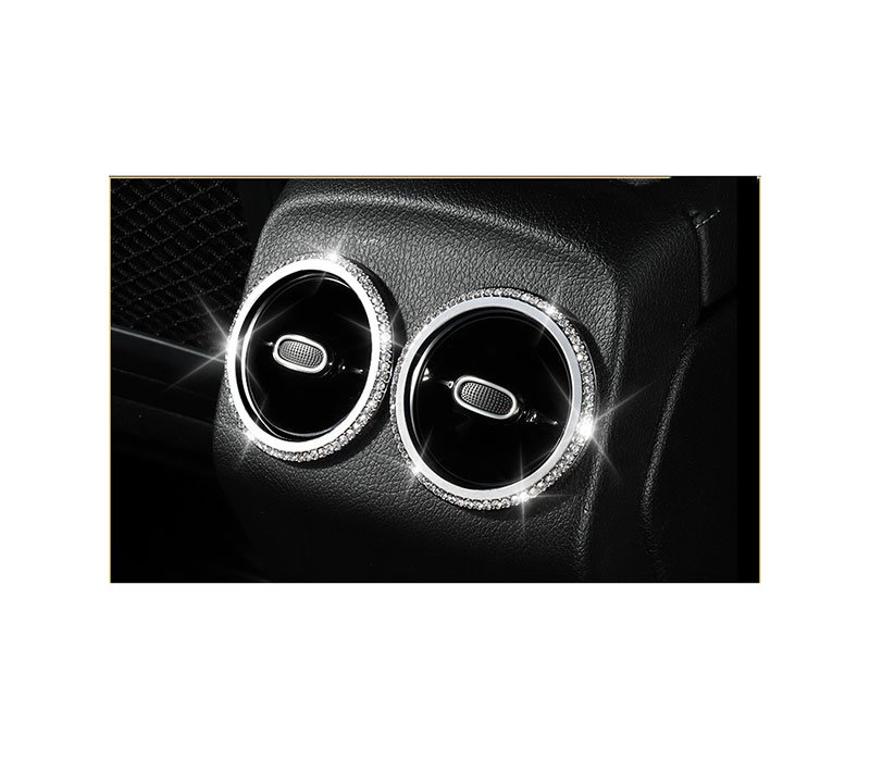 O1CN01fZcMuW1YZwAk7IJWD_!!3394293074 Outer Rear air conditioner vents frame For Mercedes A Class 2019-2020 ( 2 Pieces ) / Silver Color - Image 1