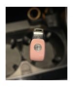 ⁦غطاء  لمفتاح السيارة مع لوجو Apple Tree  لمرسيدس  E Class 2016-2019  / لون وردي⁩ - الصورة ⁦2⁩